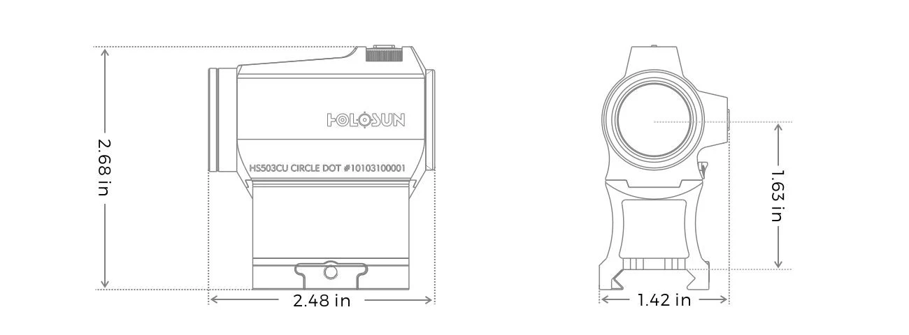 Holosun HS503C-U Solar Micro Red Dot - Image 5