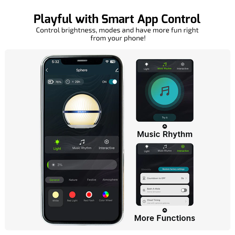 Olight Sphere Ambient Light with App Control - Image 4